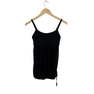 Lululemon Adjustable Strap Cinched Side Tie Waist Black Tank Size 4